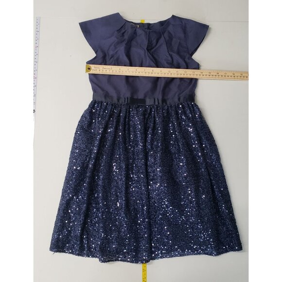 Baker By Ted Baker Navy Blue Sequin Sparkly Dress Size 11 Party Glam Cocktail - Picture 3 of 7